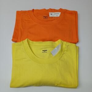 2 Brahma Short Sleeve Core Work T-Shirt 2XLT 50-52 Yellow And Orange Pocket Tee